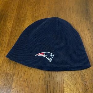 Youth New England Patriots Beanie | Navy Knit Hat | No-Fold Style (One Size)